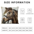 thumbnail image 5 of Horse Head Velvet Plush Throw Pillow Cushion Case Cover  Invisible Zipper Home Decor Floral for Couch Sofa No Pillow Insert, 5 of 5