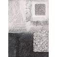 thumbnail image 2 of Hedy 14x18 Black Ornate Wood Framed with Double Matting Museum Art Print Titled - Silver blocks IV, 2 of 4