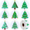 thumbnail image 1 of 1000 piezas de pegatinas en rollo para árboles de Navidad, pegatinas navideñas para decoraciones navideñas, bricolaje, álbumes de recortes, 1 of 5