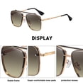 thumbnail image 3 of Gafas de sol coloridas con montura grande, gafas de moda, gafas de sol de moda, hechas de PC y metal, 3 of 5