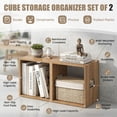 thumbnail image 5 of Spaco 2 Cubes Stackable Bookcase for Living Room and Study-Natural, Tall Bookshelf, Shelves for Living Room, Home Office, Bedroom, Balcony, 5 of 5
