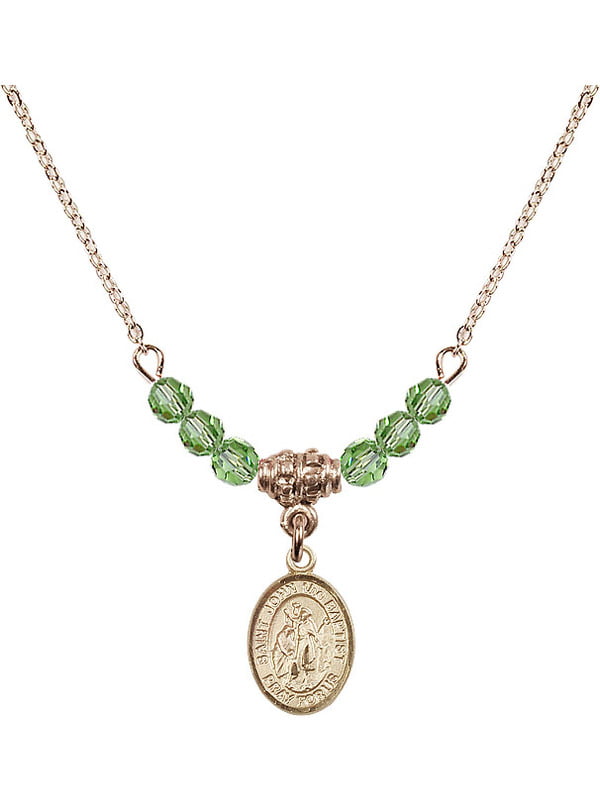 August Hunter Green Colored Jewel Bead 3 Inch Birthstone Angel Figurine