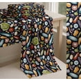 thumbnail image 6 of Soimoi Blue Cotton Cambric Fabric Mixed Vegetable Decor Fabric Printed Yard 56 Inch Wide, 6 of 7