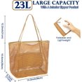 thumbnail image 4 of Mesh Beach Bag, Extra Large Beach Tote with Zipper Pocket Pool Bag for Cruise/Swim/Vacation Essentials, 4 of 7