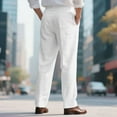 thumbnail image 6 of Handshe Men's Casual Straight-Leg Pants with Pockets Summer Comfort Breathable Lightweight Design,Plus Size, 6 of 9