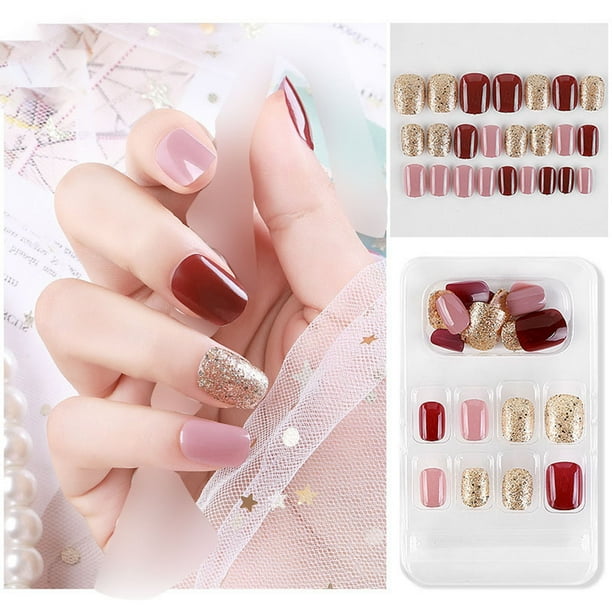 Uñas postizas, uñas postizas, regalos para mujeres que usan uñas postizas, uñas postizas terminadas, uñas postizas extraíbles, uñas postizas fijas.