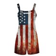 thumbnail image 5 of Save On Summer Jumpsuits for Women 2025 Independence Day Romper Wide Leg Shorts Bib Overalls American Flag Sleeveless Rompers Baggy Boho Overalls beach holiday outfits, 5 of 5