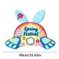 thumbnail image 2 of Velvet Easter Bunny Welcome Mat for Door Front Indoor Outdoor Absorbent Durable Non Rug 90cm 354in, 2 of 6