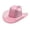 Hot Pink, variant on Yuelianxi Western Cowboy Hat and Cowgirl Hat Pinch Front Wide Brim with Buckle Belt Bowler Hat Silver