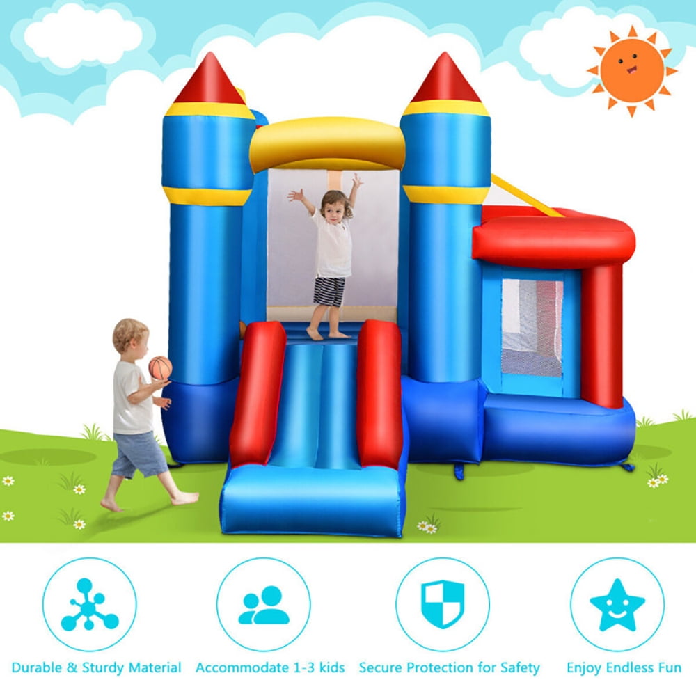 Aimee Lii Kids Inflatable Castle Bounce House without Blower, Playhouse for Kids Outdoor