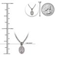 thumbnail image 3 of Silver Mini Virgin Mary Necklace - 925 Sterling Silver - Baptism Gift - Religious Jewelry - Silver Cable Chain Included, 3 of 4