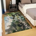 thumbnail image 2 of Washable Area Rug, Soft Low-Pile Throw Rugs For Living Bedroom Rug, Non-Slip & Non-Shedding Plant Mountain Animal Dinosaur Print Accent Floor Carpet For Dining Room Office Home Green Decor Rug, 2 of 7
