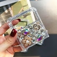 thumbnail image 4 of Compatible with Galaxy Z Flip 4 Case Cute Bling Glitter for Women Girls 3D Rhinestone Dimaond Crystal Girly Handmade Flower Gem Fashion Luxury Shiny Sparkle Phone Case, 4 of 10