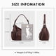 thumbnail image 3 of Bolso estilo hobo vintage de gran capacidad, bolso de hombro retro de piel sintética, bolso cruzado informal para mujer, color café, 3 of 7