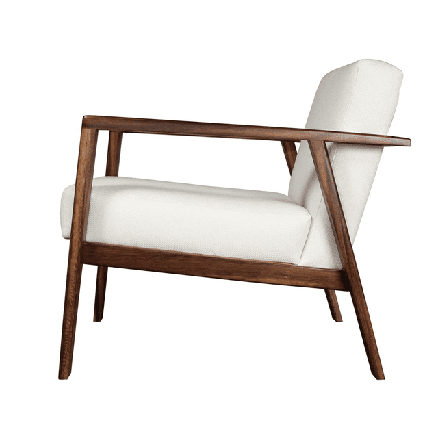 MO GDL DESIGNS Sillon Ocasional Salvatore Madera solida BLANCO Canvas Mexico Moderno