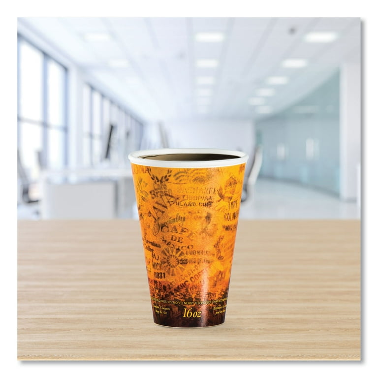 Fusion Escape Foam Hot/Cold Cups, 16 oz, Brown/Black, 1,000/Carton Fusion Escape Foam Hot/Cold Cups, 16 oz, Brown/Black, 1,000/Carton