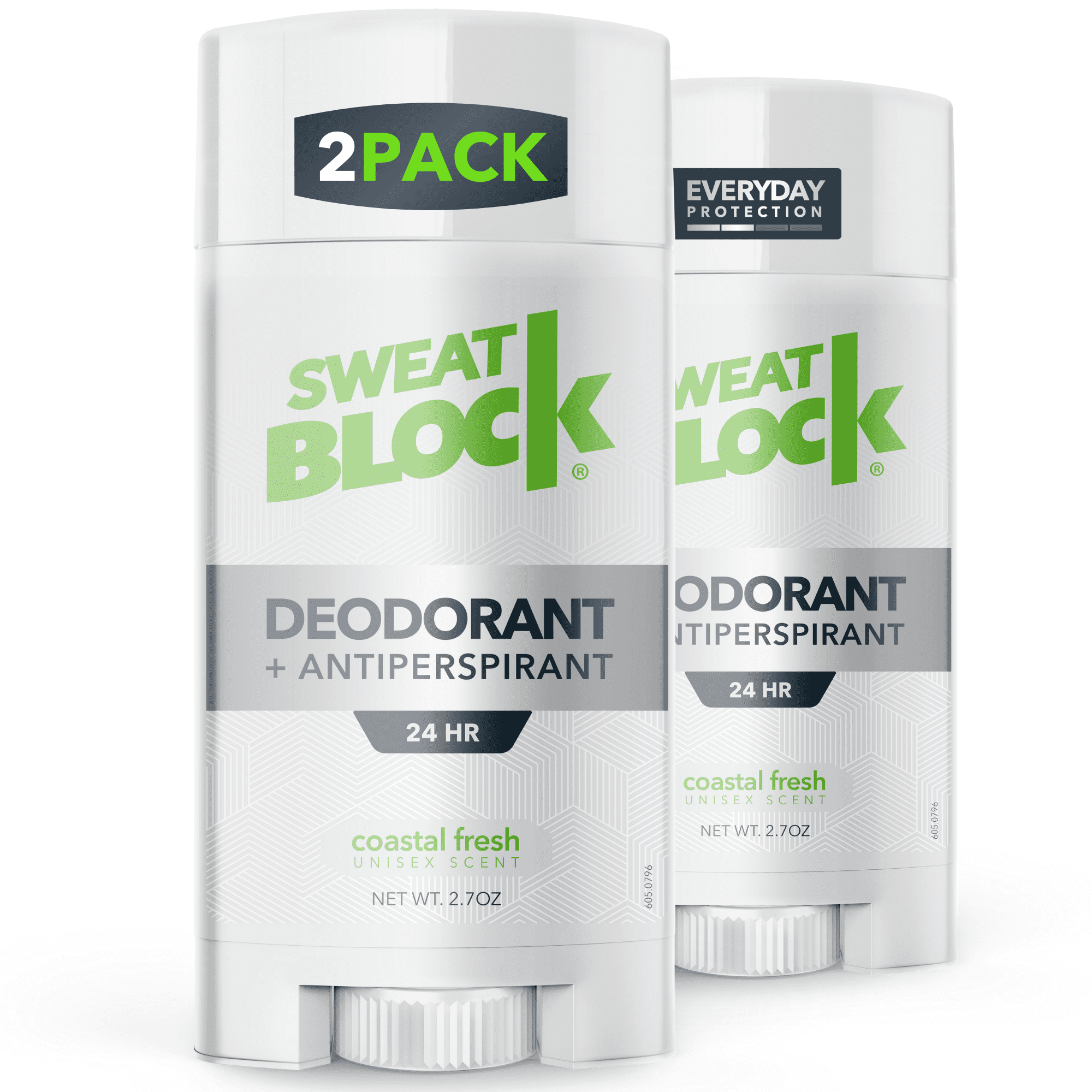 SweatBlock Everyday Strength Deodorant Antiperspirant 2 Pack