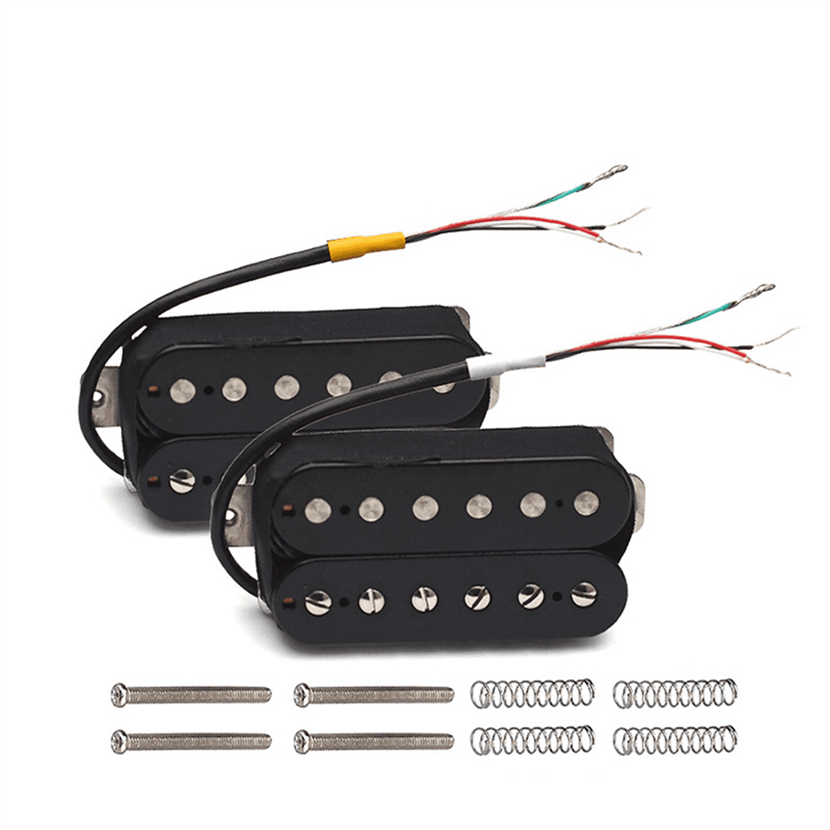 2Pcs Electric Guitar Pickups Set 5 Double Coil Humbucker Electric Guitar Pickup Neck +Bridge Pickup,2 x Humbucker Pickup (Neck+Bridge),Black
