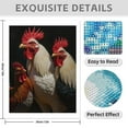 thumbnail image 3 of Diamond Art Kit for Adults, Rooster Group Colorful Plumage Diamond Painting for Adults Beginners, DIY Diamond Art Painting Kits, 5D Diamond Painting Crafts for Home Decor 12x16 Frameless, 3 of 7