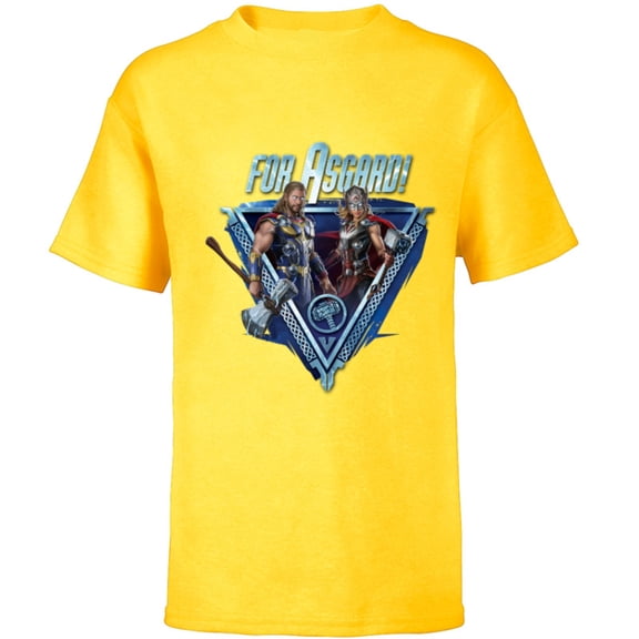 Marvel Thor: Love and Thunder For Asgard! - Short Sleeve T-Shirt for Kids - Customized-Yellow