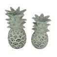 thumbnail image 1 of Chesapeake Bay Juego de 2 estatuas de decoración de piña tropical de madera tallada blanca envejecida Chesapeake Bay 20719, 20, 1 of 3