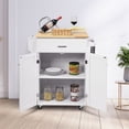 thumbnail image 4 of Costway Carro de Cocina con Ruedas Carrito de Servicio con Cajón Armario Estante Ajustable Especiero Isla Rodante de Comedor 82 x 48 x 91 cm, 4 of 10