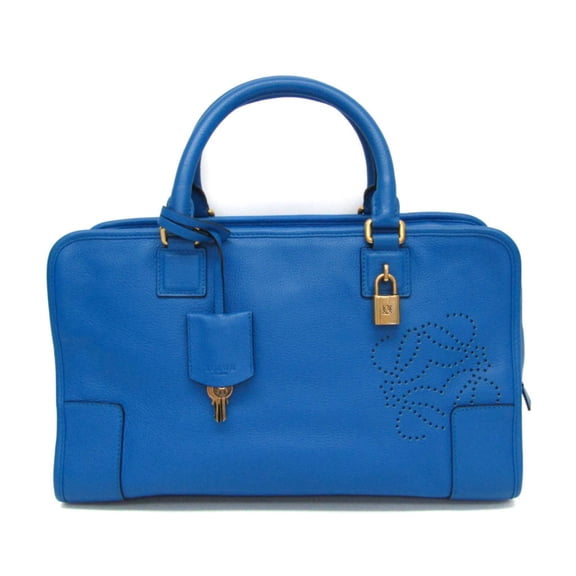 Pre-Owned Loewe Amazona 36 Limited Edition 352.34.AA22 Women's Leather Handbag Blue