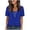 *1-Blue, variant on VBVC Women's Plaid Short Sleeve Top , Ladies' Summer Square Neck Blouse , Stretchy Casual Tunic Tops For Women,Blue,S-2XL