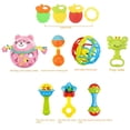 thumbnail image 2 of Los bebés pueden morder los dientes, las encías, el juego de sonajeros, juguetes para bebés de 0 a 1 años, bolsa de pelota de goma suave, sonajero de mano, 2 of 4