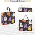thumbnail image 6 of FORMRS Womens Corduroy Tote Bag Crossbody Shoulder Handbag with Pocket, Yellow Halloween Ghosts, 6 of 7