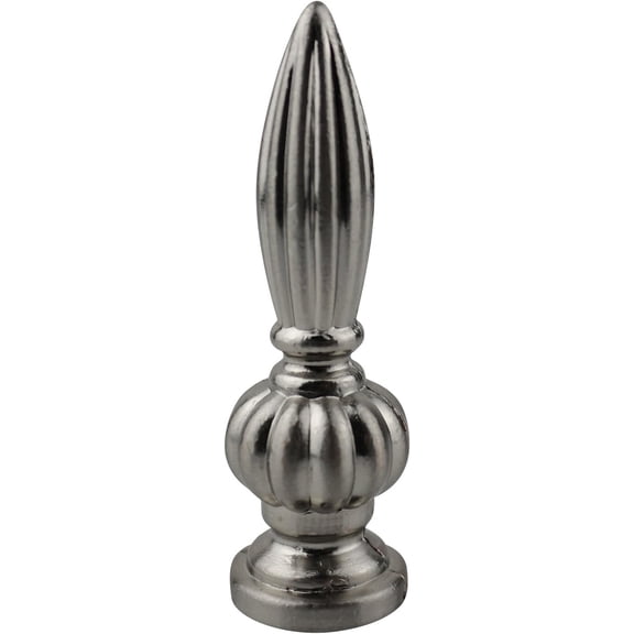 Urbanest Agnes Lamp Finial – 3 1/16 Inch Tall, Brushed Nickel– Decorative Lamp Shade Finial for Table & Floor Lamps- 1 Piece