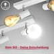 thumbnail image 2 of Plafonnier/applique murale, spot bar design rtro, 2 spots orientables & pivotants, luminaire plafond vintage blanc, douilles E27, 60 Watt max, ampoule, 2 of 5