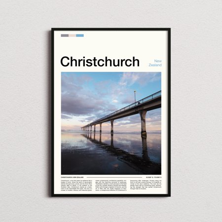 POSTER Christchurch Print, Christchurch Poster, Christchurch Wall Art, New Zealand Art Print, Christchurch Photo, Travel Poster, Traveler Gifts-UNFRAMED