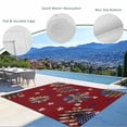thumbnail image 6 of Outdoor Rug 6x9 ft 4th of July Waterproof Outdoor Patio Rug Mat Non Slip Outside Area Rugs Carpet for RV,Camping,Porch,Deck,Pool,Balconybackyard,Patriotic Sunflower Red Navy Blue, 6 of 9