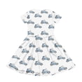 thumbnail image 4 of yuCgh Floral Easter Dress for Toddler Girls, Short Sleeve Summer Dress with Pocket, Casual Party Dress for Easter Day & Spring Outings,White 120, 4 of 5