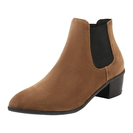 

Large Size Female Comfortable Pointed Flat Heel Short Boots Foreign Trade High Top Elastic Nude Boots Femaleblack Platform Boots Shoes For Women