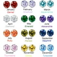 thumbnail image 4 of Jstyle 12 Pairs Stainless Steel Brilliant Cut Round Cubic Zirconia Birthstone Stud Earrings for Women, 4 of 7