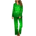 thumbnail image 1 of FAIWAD Women’s 2 Piece Pajama Set Long Sleeve Heart Print Button Down Shirt with Pants Set Homewear Sets, 1 of 6