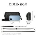 thumbnail image 5 of FALAN MULE Crossbody Bags for Women Small Leather Cell Phone Wallet Wristlet Purse with Zip Around 2 Strap, 5 of 7