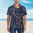 thumbnail image 4 of Bixox Men's Hawaiian Shirts Men's Colorful Flowers Print Short-Sleeve Shirt-Large, 4 of 8