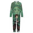 thumbnail image 4 of Demon Slayer Kids Hooded Jumpsuit Union Suit Onesie One Piece Blanket for Boys Girls, 4 of 7
