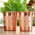 thumbnail image 2 of Indian Art Villa Pure Copper Glass with Luxury Design, 10 Oz, Drinkware, Serveware, Set of 2, 2 of 5