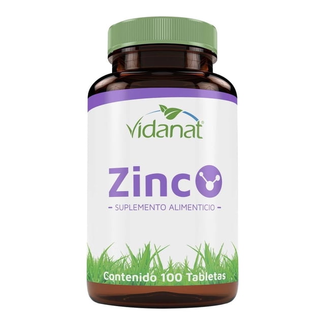 Zinc Vidanat 1 Bote con 100 tabletas sin sabor 570mg