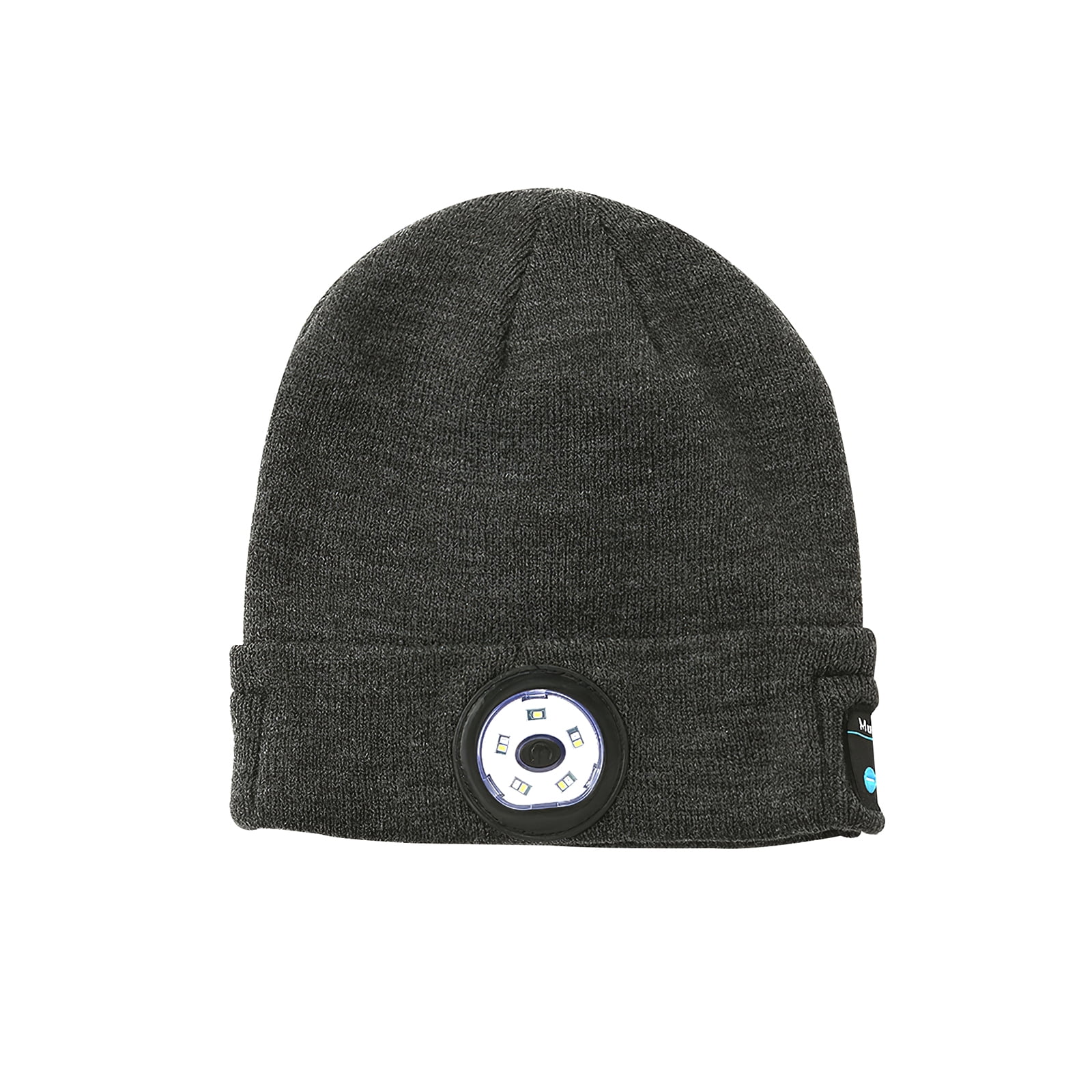 Mens Ladies LED Torch Beanie Hat Woolly Knit Light Up Winter Skateboard Beenie 