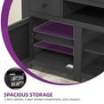 thumbnail image 3 of Uforic Built-in Power Socket, TV Cabinet for Screens up to 80'' with 2 Shelves, Black, 3 of 6