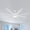 White, variant on Parrot Uncle 65-Inch Windmill Ceiling Fan with LED Lights and Remote, Antique Gold and Black