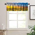 thumbnail image 4 of Natural Landscape Sunflowers Window Valance Rod Pocket Panel for Kitchen Bedroom Windows Farm Sunflower Scenery Sunset Valances Short Curtain Bathroom Treatment Drapes 1 Panel 54x18 in, 4 of 5