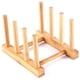thumbnail image 1 of Estante para platos de madera de bambú, escurridor de platos, escurridor de secado, soporte de almacenamiento, organizador de gabinete de cocina para plato/plato/tazón/taza/tapa de olla/libro BANYUO Hogar, 1 of 6