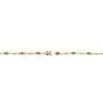 thumbnail image 4 of Gem Stone King 18K Yellow Gold Plated Silver Green Peridot and Round White Lab Grown Diamond Tennis Bracelet for Women (3.04 Cttw, Gemstone Birthstone, Oval 6X4MM, 7.25 inches), 4 of 4