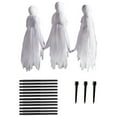 thumbnail image 2 of Halloween Decorations Outdoor, 4FT Set of 3 Witches Holding Hands, Lighted Halloween Ghost Garden Stake, Glowing Head Witch Decorations for Home Outside Yard Lawn Garden Decor, 2 of 5